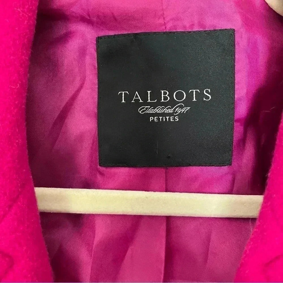 Talbots  hot pink wool blend jacket coat - Picture 3 of 5